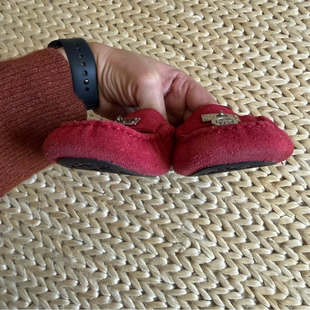 Michael Kors Red Suede Loafers Women’s Size 7